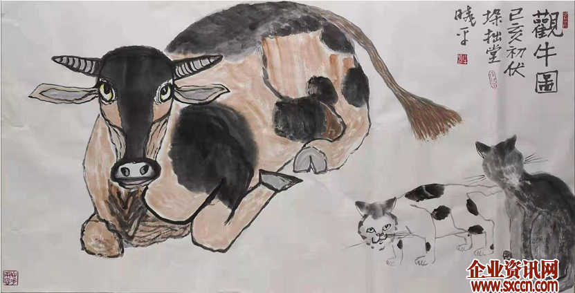 名家作品鉴赏---书画家牟晓平与他笔下的猫