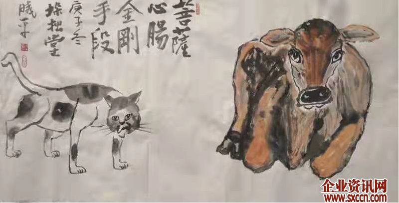 名家作品鉴赏---书画家牟晓平与他笔下的猫