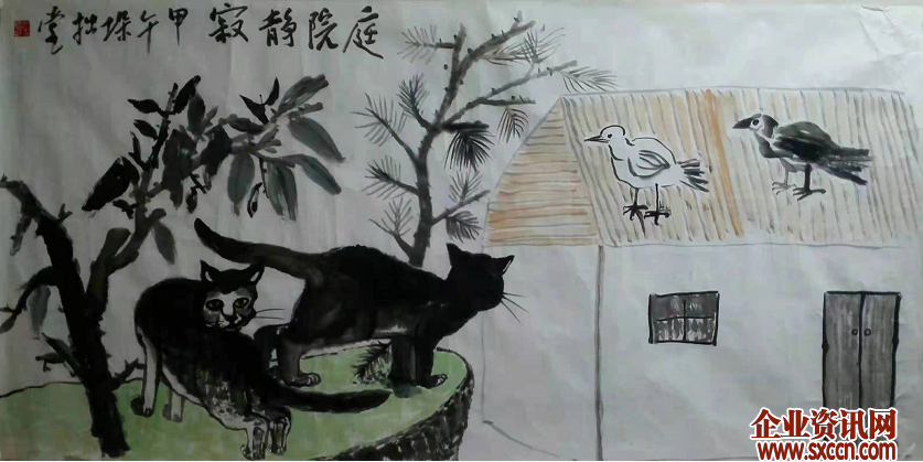名家作品鉴赏---书画家牟晓平与他笔下的猫