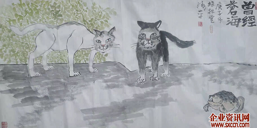 名家作品鉴赏---书画家牟晓平与他笔下的猫