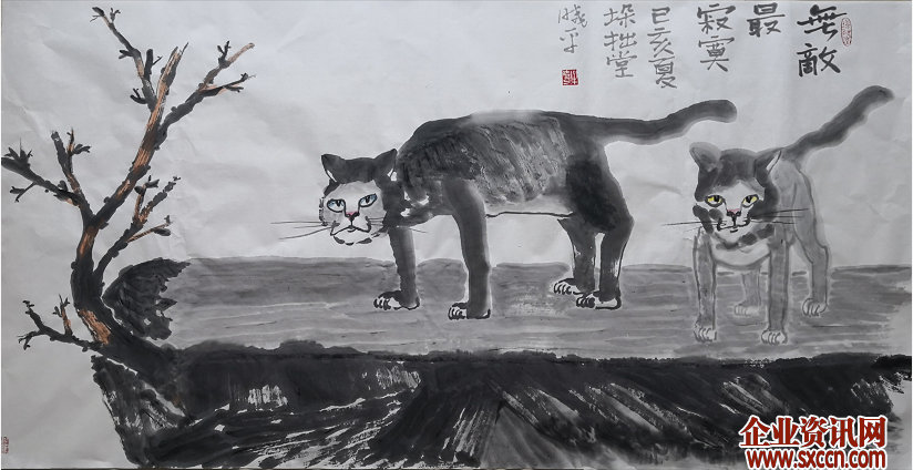 名家作品鉴赏---书画家牟晓平与他笔下的猫