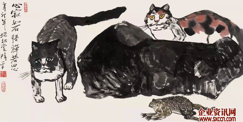 名家作品鉴赏---书画家牟晓平与他笔下的猫